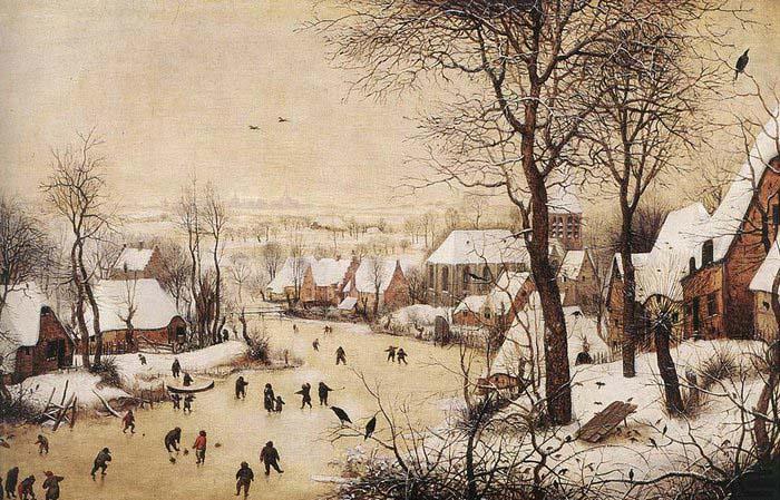 Winter Landscape with Skaters and Bird Trap, BRUEGEL, Pieter the Elder